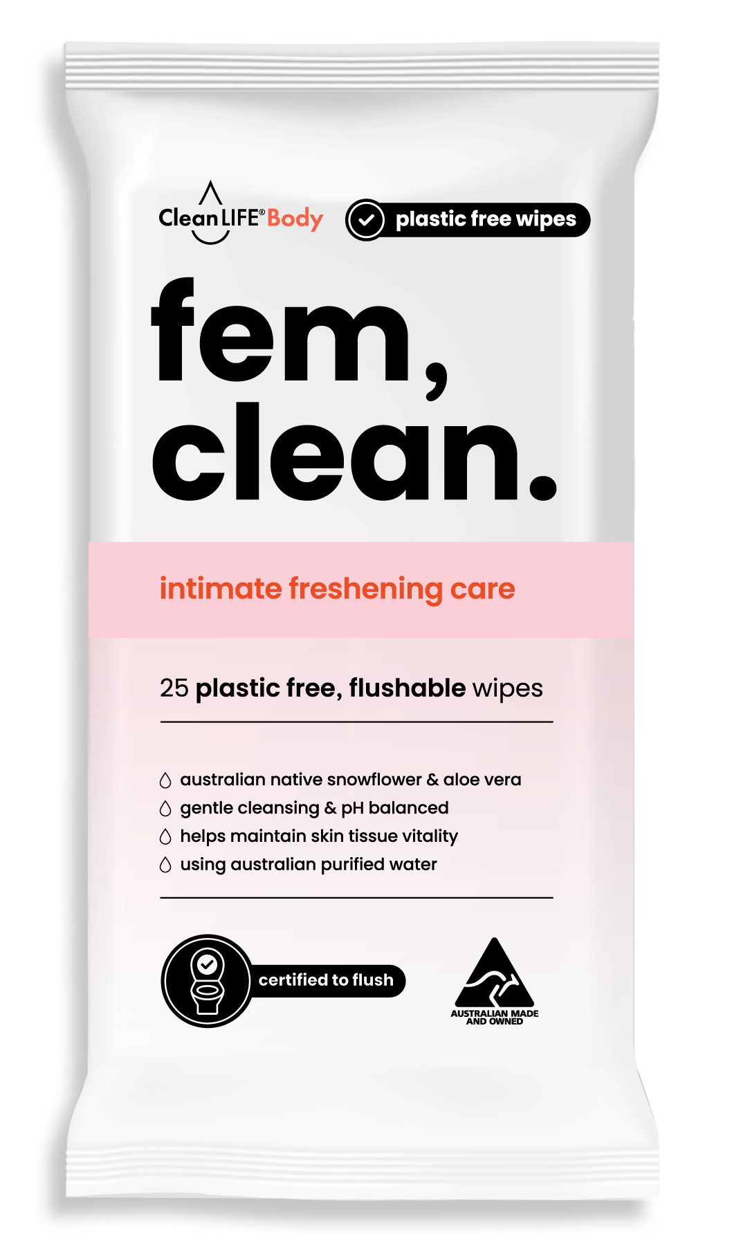 fem, clean.