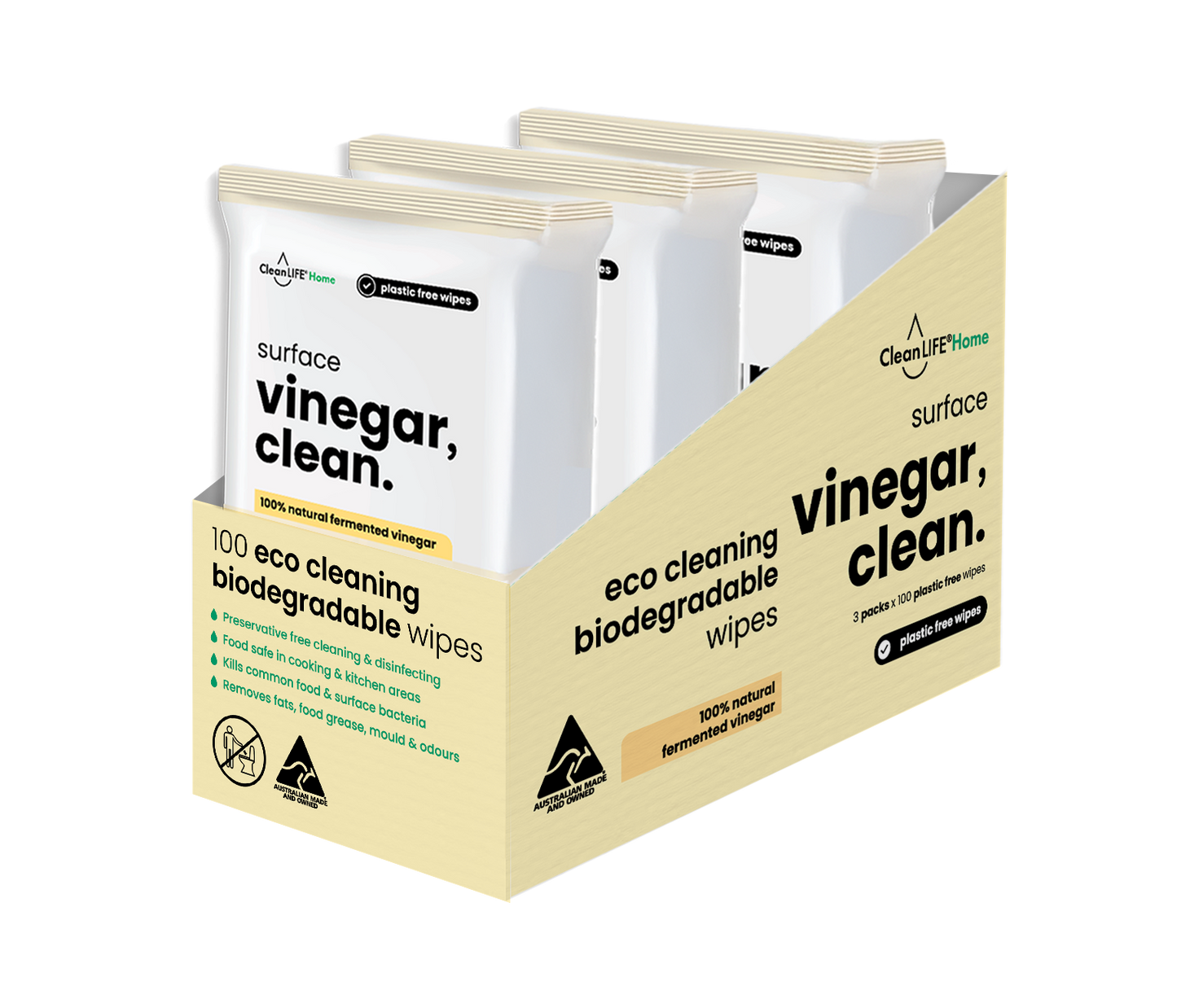 surface vinegar, clean.