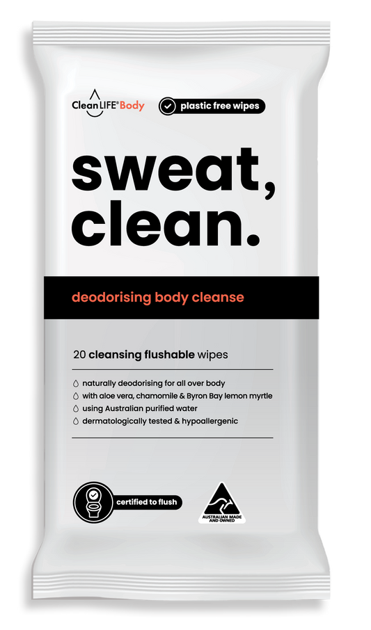 sweat, clean.