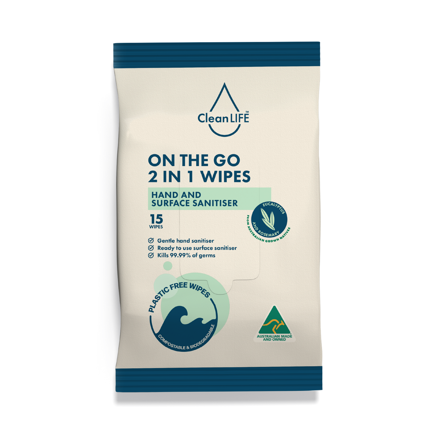 On The Go 2 in 1 Wipes | CleanLIFE