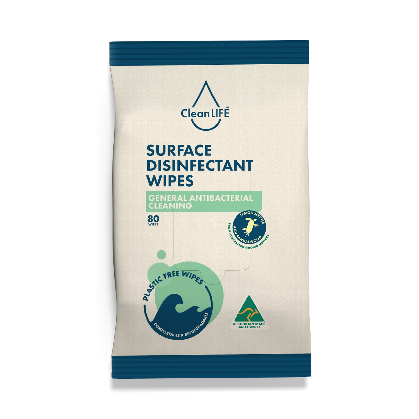 CleanLIFE | Surface disinfectant wipes 80 wipes