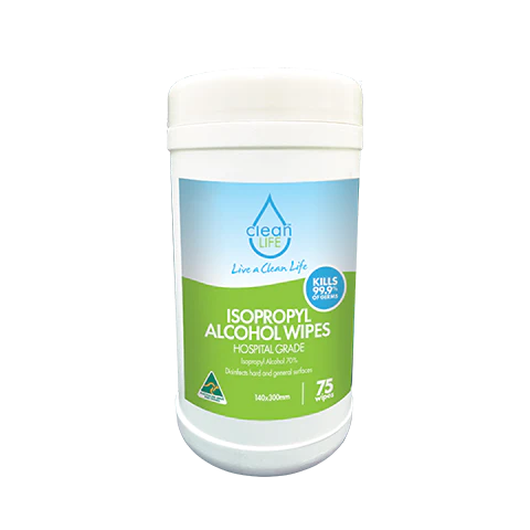 Isopropyl alcohol wipes | Canister of 75 wipes